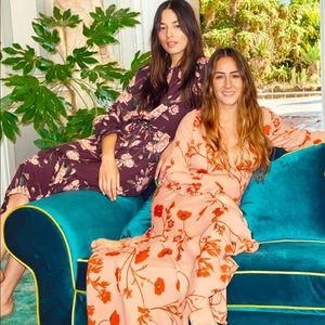 FLORAL MAXI WRAP DRESS. H&M COLLAB SZ SMALL